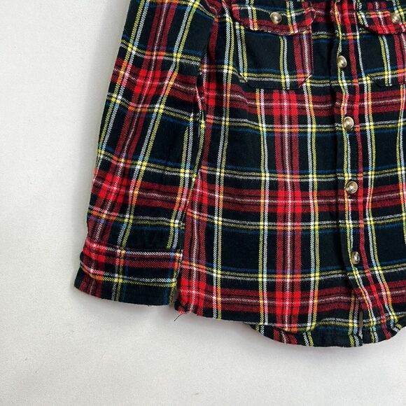 Dip Plaid flannel button up shirt size 2T EUC - Picture 3 of 10